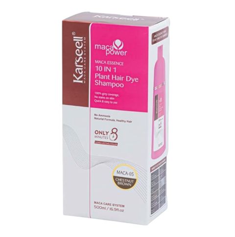 Ton dəyişdirən şampun Karseell Maca Essence MACA-05 Chestnut Brown, 500 ml — Bakı