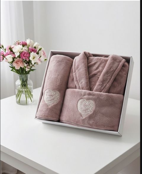 Qadınlar üçün hamam xələti dəsti 56878823, mikrofibra, çəhrayı, ölçü M/L — Bakı