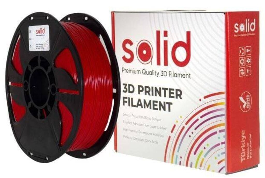 Solid Filament ABS 1.75 mm, Qırmızı – 1 kq 3D basqılarınız üçün — İstehlak malları və aksesuarlar, Bakı (2)