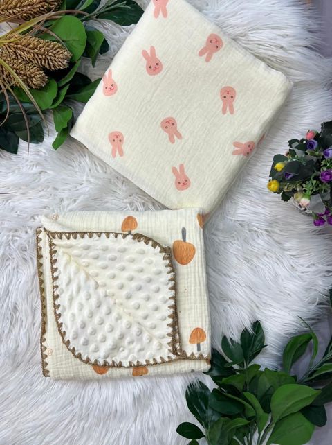 Uşaq üçün pled OP-449, muslim, bej, 100x120 sm — Bakı