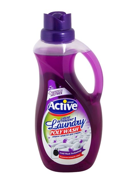 Gel-konsentrat Active Home Polywash Laundry Violet, ağ və rəngli paltarlar üçün, avtomat/əl yuma, çiçək ətri, 1.5 l — Bakı