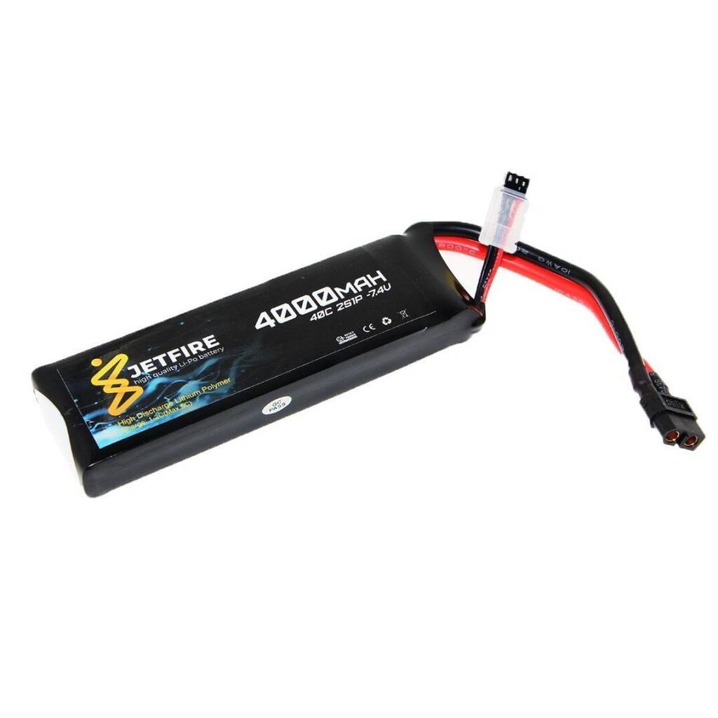 JetFire 7.4V 4000mAh 40C Li-Po 2S batareya Yüksək texnologiya ilə — Akkumulyatorlar və şarj cihazları, Bakı (2)