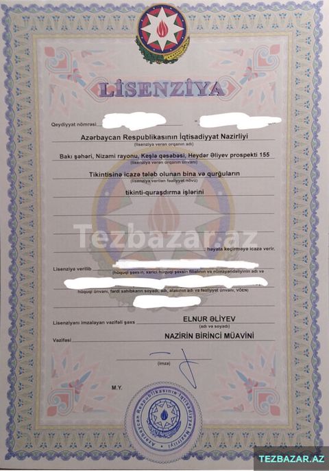 Hazır biznes (Lisenziyalı tikinti şirkəti satılır) — Bakı