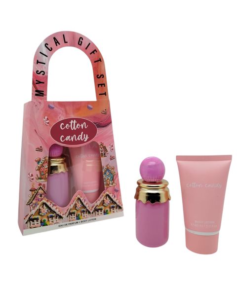 No Brand Cotton Candy ətir dəsti qadınlar üçün (ətir suyu 60 ml + bədən losyonu 60 ml) — Bakı