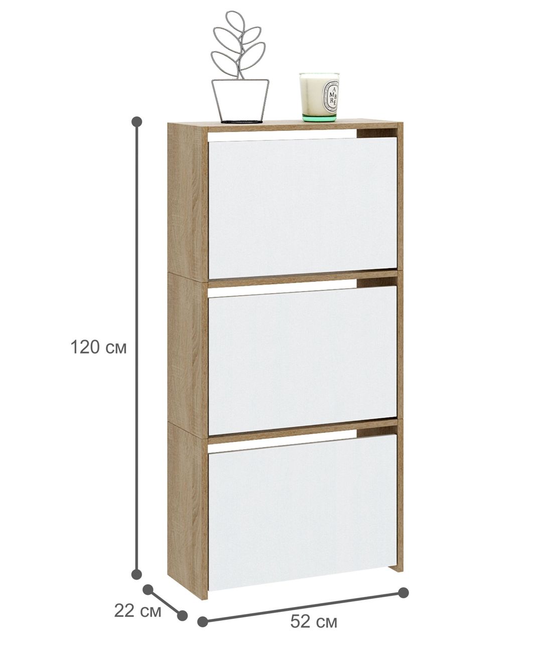 Ayaqqabı dolabı Yagmur 120 sm 52 sm 3 ədəd Laminat 43 — Mallar, Bakı (3)