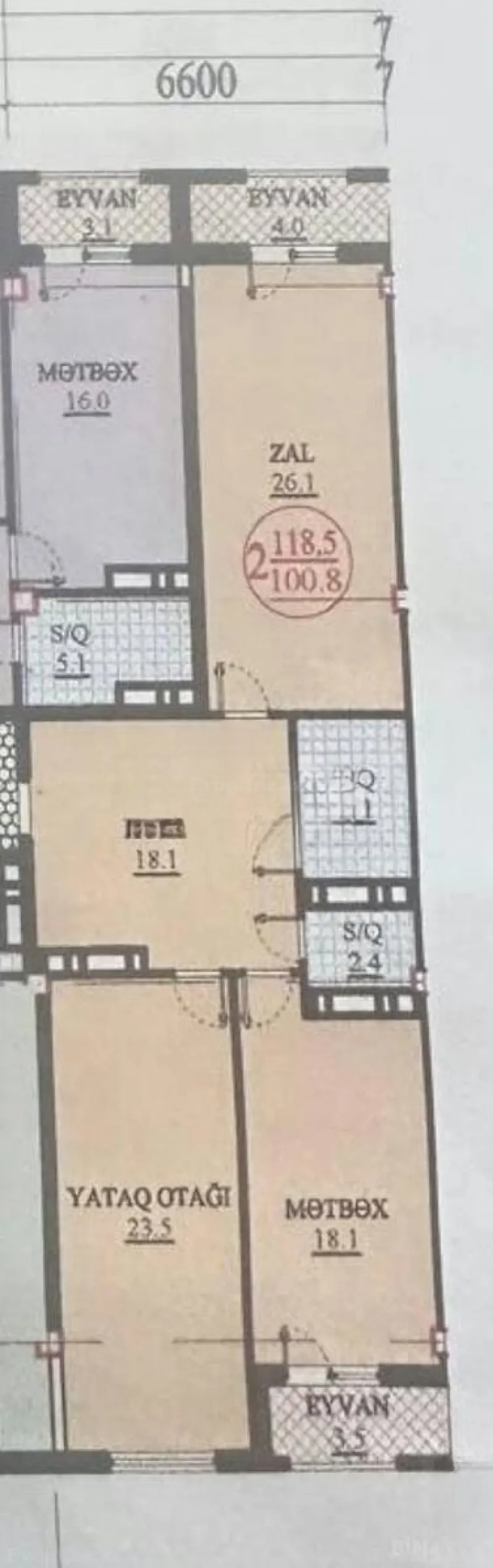 Satılır 2 otaqlı Mənzil Yeni tikili 118.5 m² Bakı, Nəsimi r., 8 Noyabr m — Mənzil, Bakı (4)