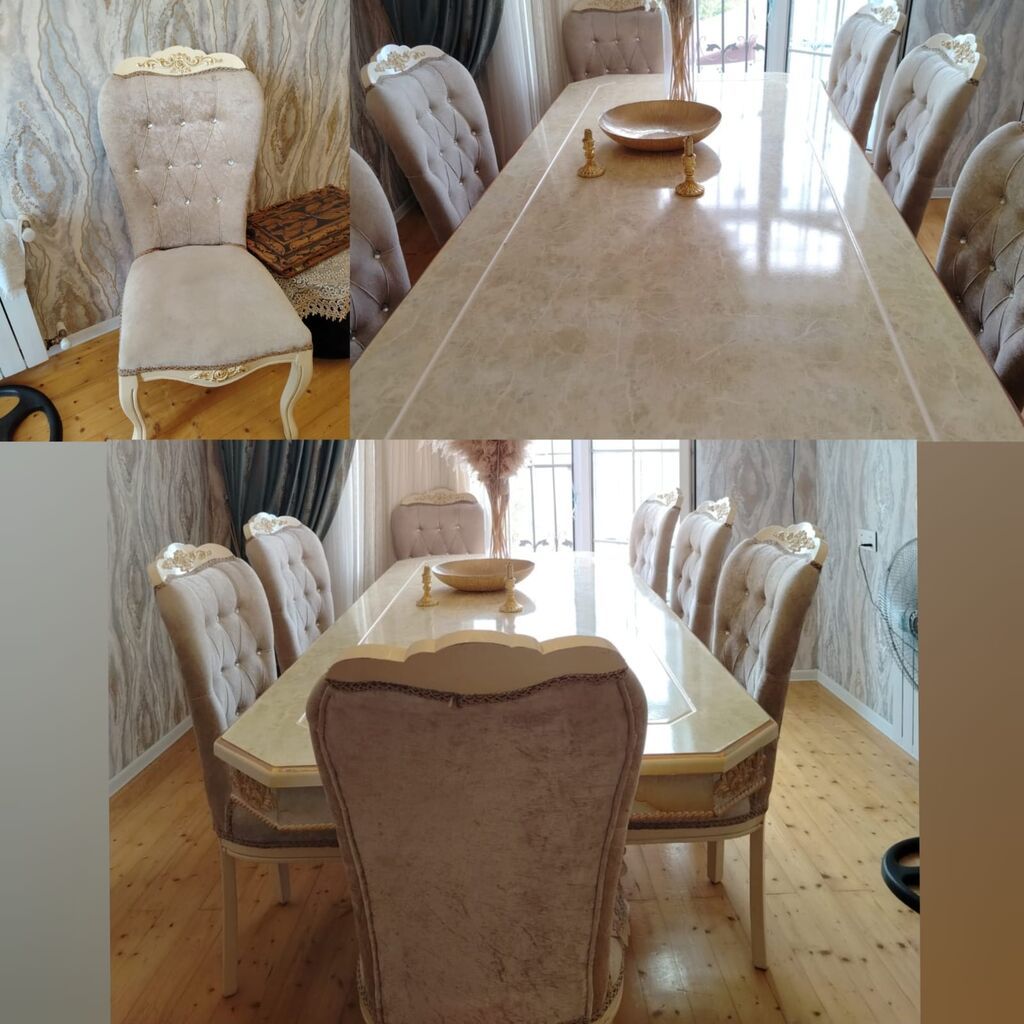 Endirim olundu masa dəsti satılır 450₼. Açılmır,8 oturcağı — Mebel, Bakı