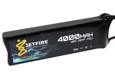 JetFire 7.4V 4000mAh 40C Li-Po 2S batareya Yüksək texnologiya ilə — Bakı