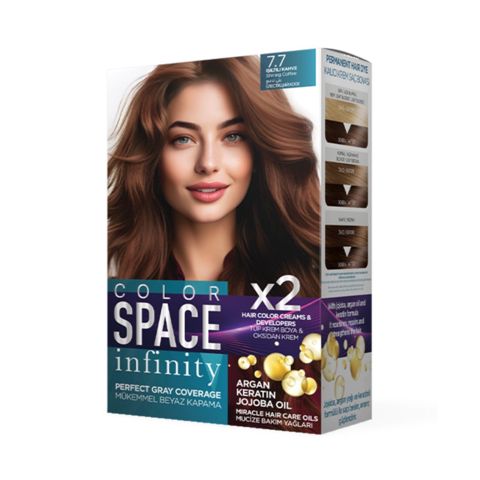 Saç boyası Color Space Infinity 7.77 Medium Intense Violet Blonde, 142 ml — Bakı