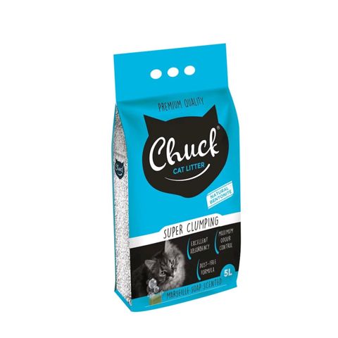 Natural doldurucu Chuck Fine Marseille pişiklər üçün, bentonit ilə, sabun ətirli, 5 l — Bakı