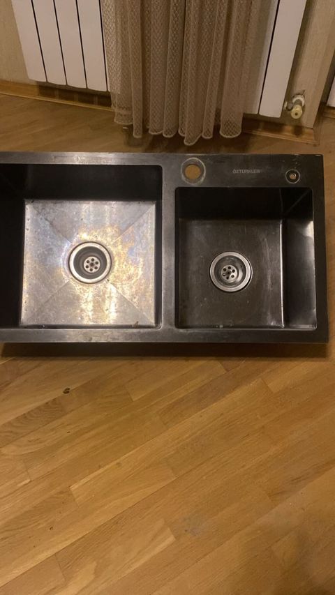 Mətbəx üçün iki gözlü paslanmayan polad çanaq (sink) - Brend — Digah