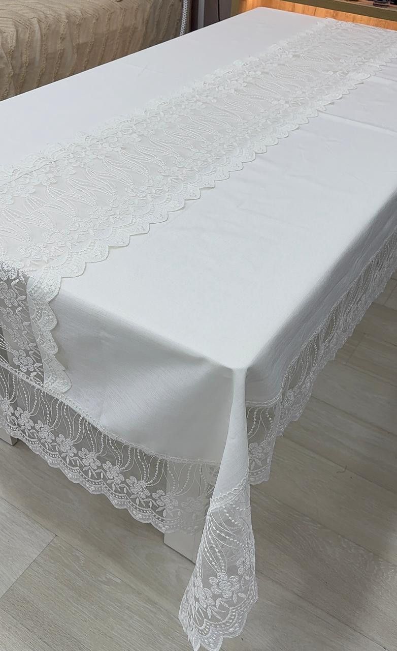 Süfrə Annaberry BL111, ağ, parça, 160х220 sm — Mallar, Bakı (2)