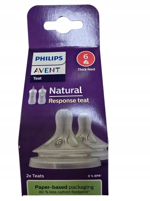 Qidalanma üçün əmzik Philips Avent Natural Response SCY966/02, şəffaf, silikon, 2 əd — Bakı
