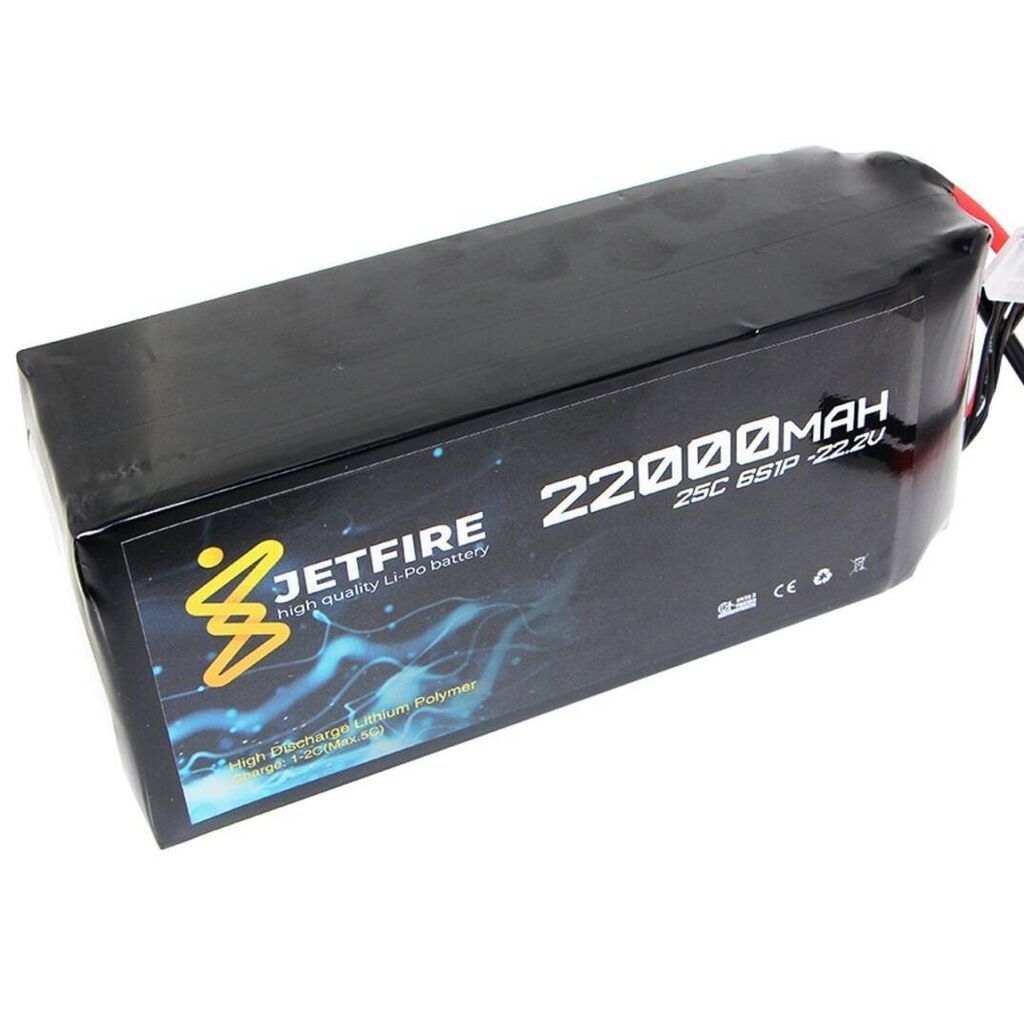 JetFire 22.2V 22000mAh 25C Li‑Po 6S Batareya Yüksək cərəyan tələb — Akkumulyatorlar, Bakı (2)