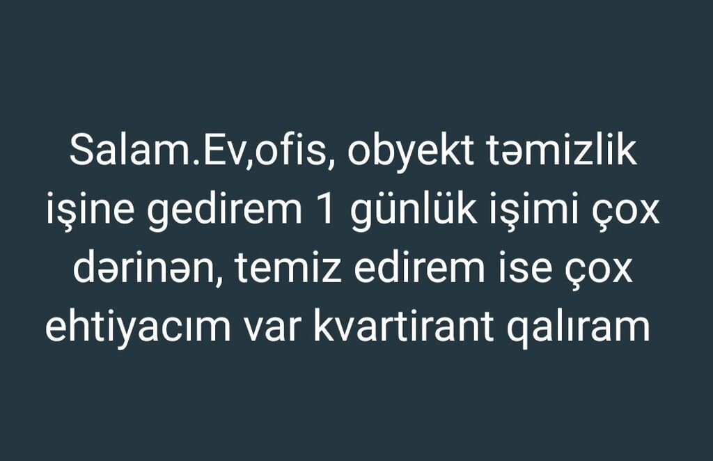 Xadimələr — Ev personali və təmizlik, Bakı