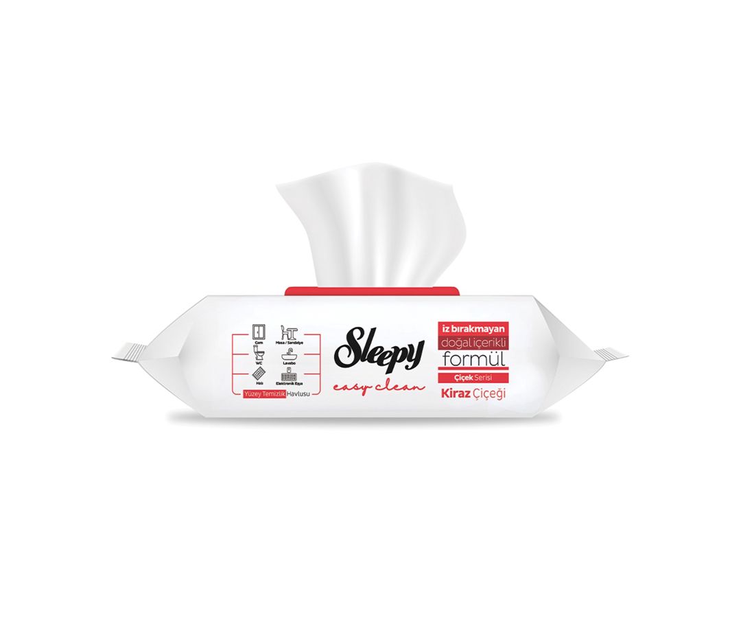 Səth təmizləyici nəm salfetlər Sleepy Easy Clean Kiraz Çiçeği 100 əd — Mallar, Bakı (2)