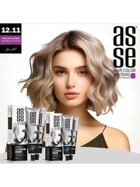 Saç üçün professional krem boya Asse 12.11 Ekstra Küllü Platin 250 ml — Bakı