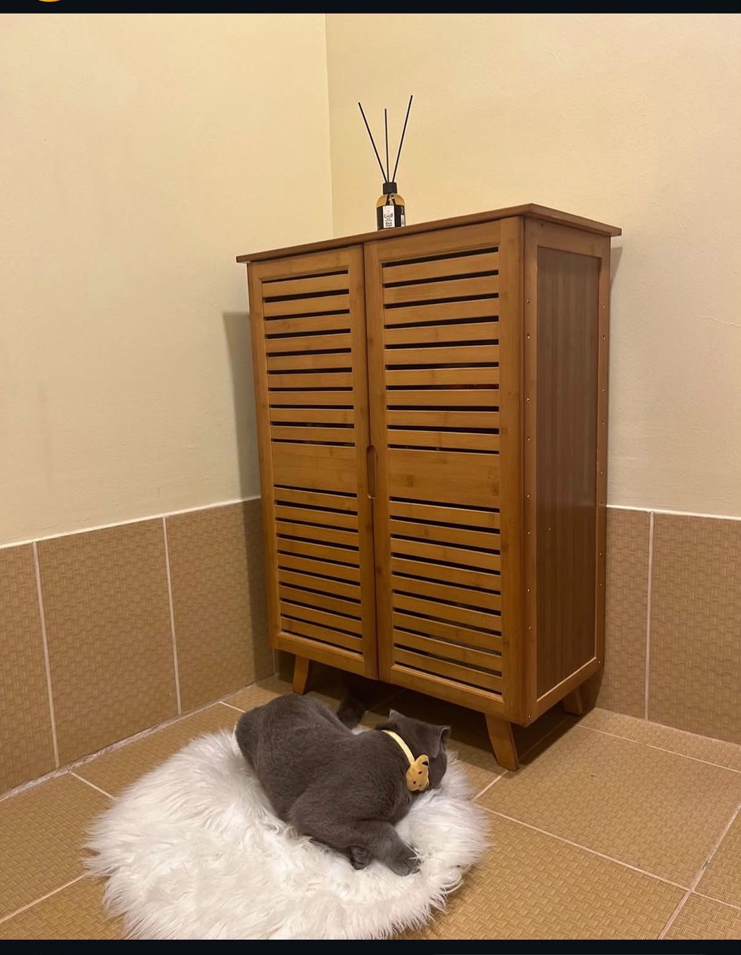 Ayaqqabılar üçün tumba, bambuk, qəhvəyi, 33x66x92 sm — Mallar, Bakı (2)