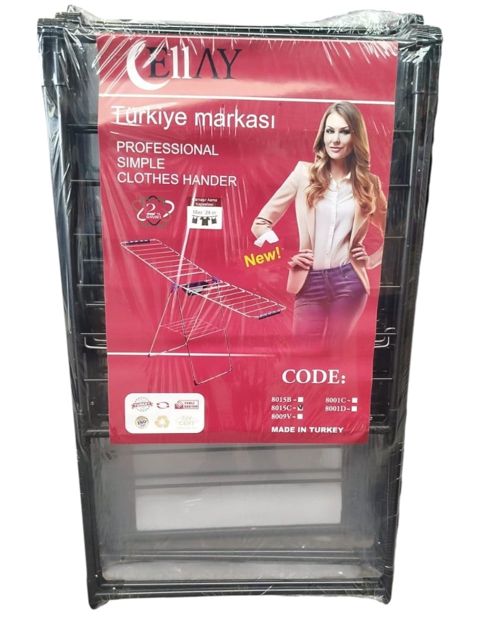 Paltar üçün quruducu Ellay 8015C, paslanmaz polad, qatlanan, qara - Elayec7 — Bakı