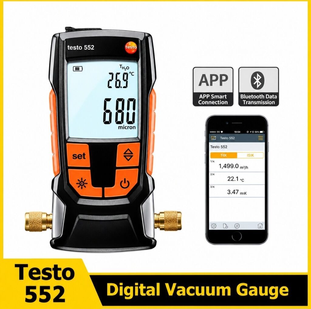 Rəpəmsal vakuumetr Model:TESTO 552 Rəqəmsal yüksək dəqiqlikli — Nəzarət-ölçü, Bakı