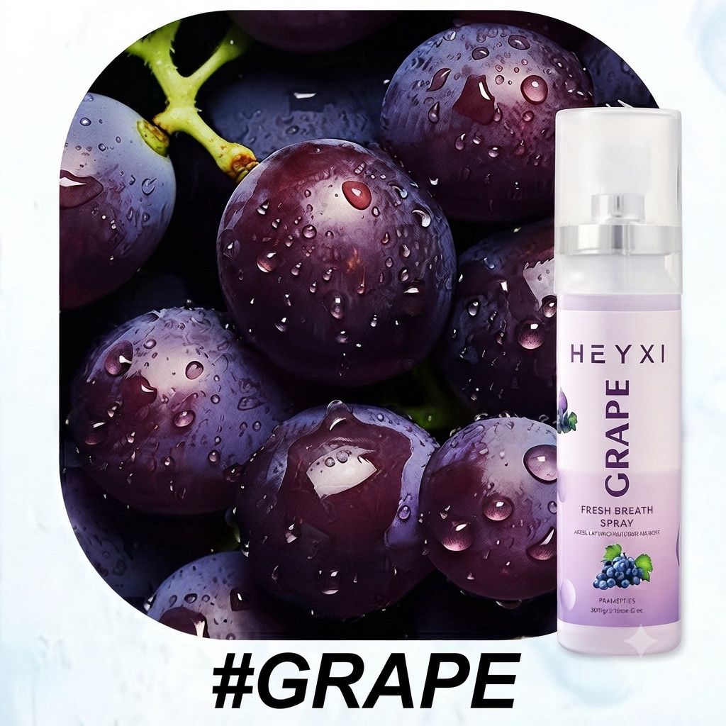 Nəfəs təravətləndiricisi Heyxı, Grape, Üzüm, Təravətləndirici / Antibakterial — Mallar, Bakı (2)