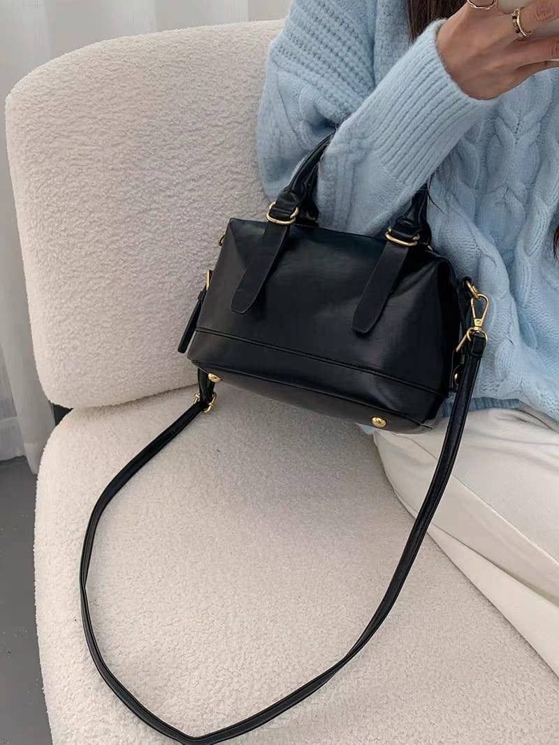 Женская сумка на плечо и в руку 044STORE_172702_qara, экокожа, черная, 23×17×11 см — Mallar, Bakı (2)