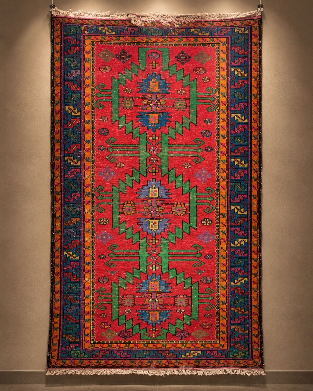 Qədim xalça, 1950 il, Azərbaycan, Vəziyyəti: Əla — Digər, Mingəçevir (3)