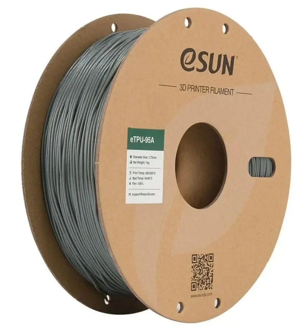 Esun eTPU-95A 1.75 mm Filament, Boz – 1 kq TPU materialı 95A — İstehlak malları və aksesuarlar, Bakı