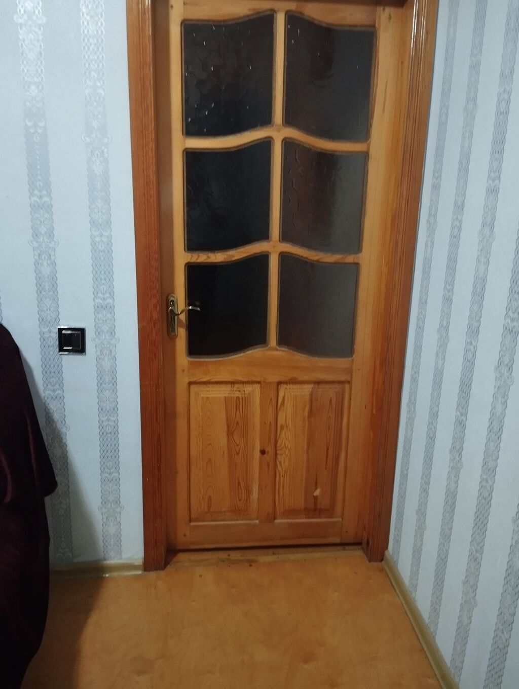 Taxta otaq qapıları dəsti - Material: təbii ağac (şam tipli), lakla — Pəncərələr, qapılar, balkonlar, Bakı (4)