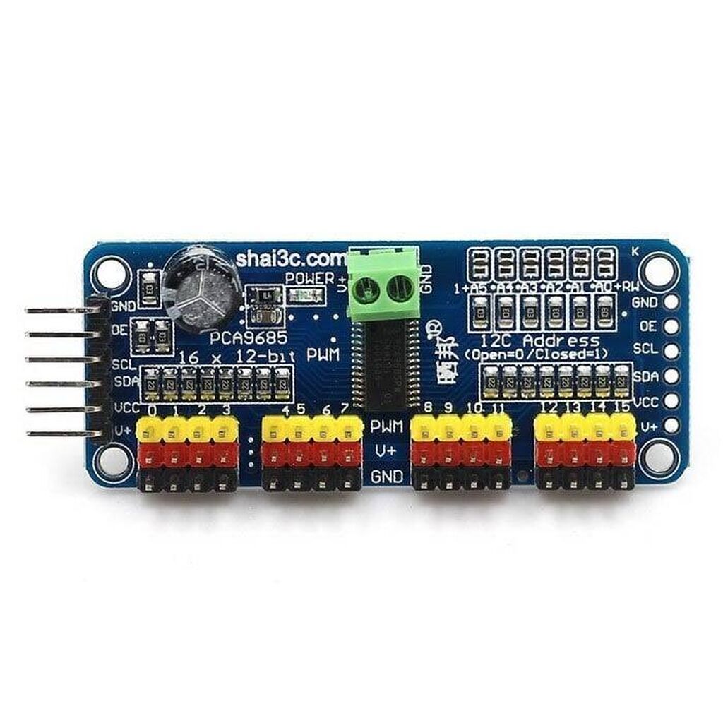 PCA9685 16 Kanal PWM Servo Motor Sürücü Kartı Yalnız 2 I2C pinindən — Digər, Bakı (2)