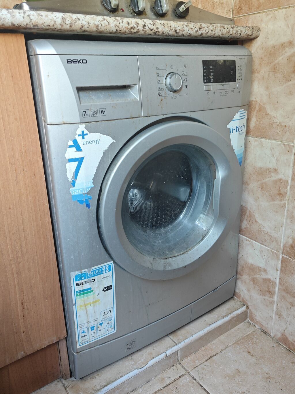 Paltaryuyan maşın Beko, 7 kq, İşlənmiş, Avtomat, Qurutma var, Kredit yoxdur, Ünvandan götürmə — Çamaşır maşınları, Bakı (2)