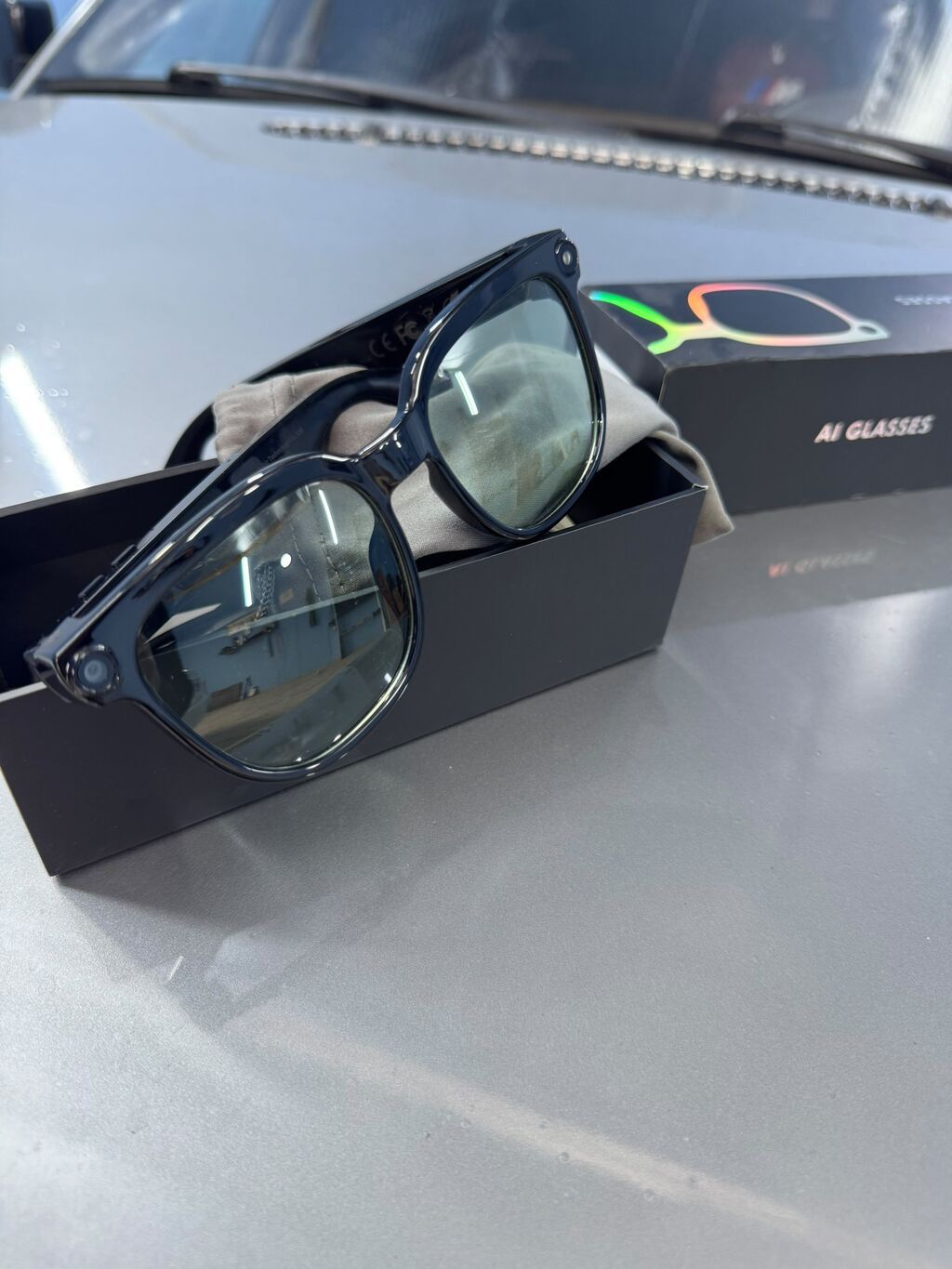 AI Glasses – ağıllı eynək Xüsusiyyətlər: - Daxili kamera: çərçivənin — Eynəklər və aksesuarları, Masazır (2)
