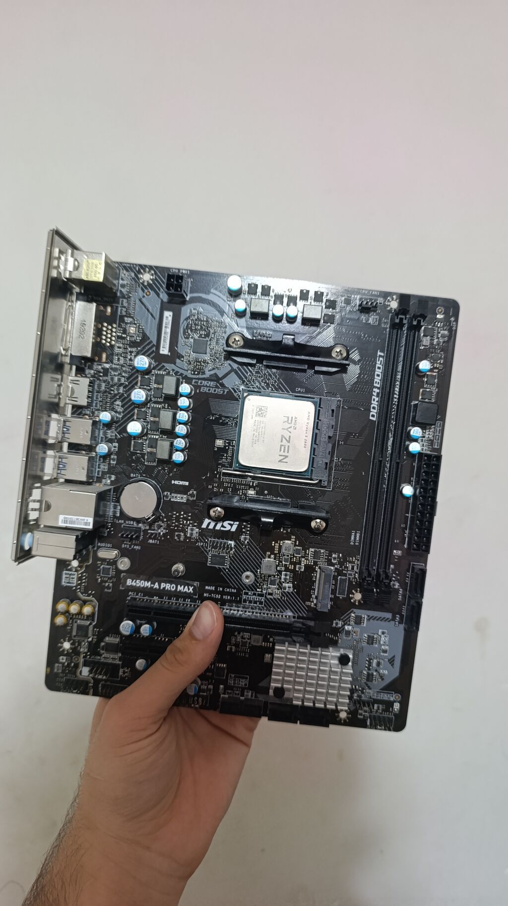 Güclü AM4 Komplekt: MSI B450M-A PRO MAX + AMD Ryzen 5 2600 — Ana platalar, Xırdalan