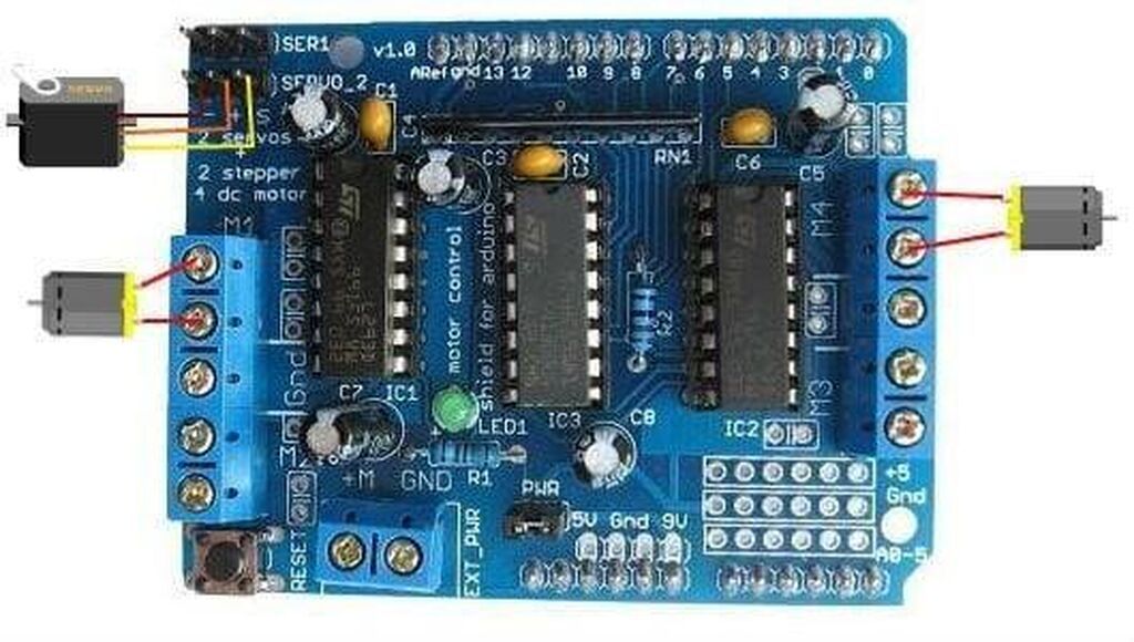 Arduino Motor Sürücü Shield – Adafruit L293D Arduino lövhəsinə — Studiya və konsert üçün, Bakı (3)