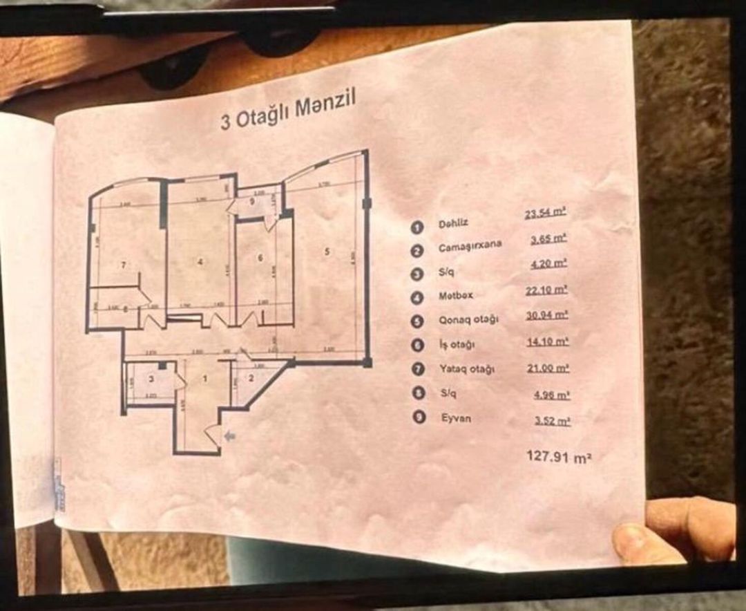 Satılır 3 otaqlı yeni tikili 130 m² — Mənzil, Bakı (11)