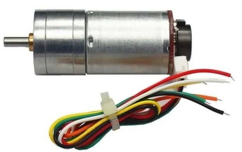 12V 450RPM – Enkoderli 25mm Reduktorlu DC Motor Silindrik fırçalı DC — Transmissiya, Bakı (3)