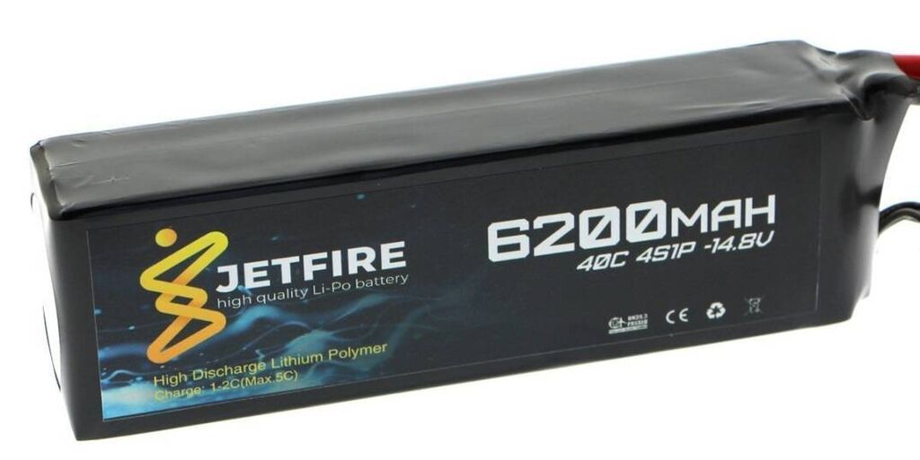 JetFire 14.8V 6200mAh 40C Li-Po 4S Batareya Yüksək axın tələb edən — Akkumulyatorlar, Bakı (3)