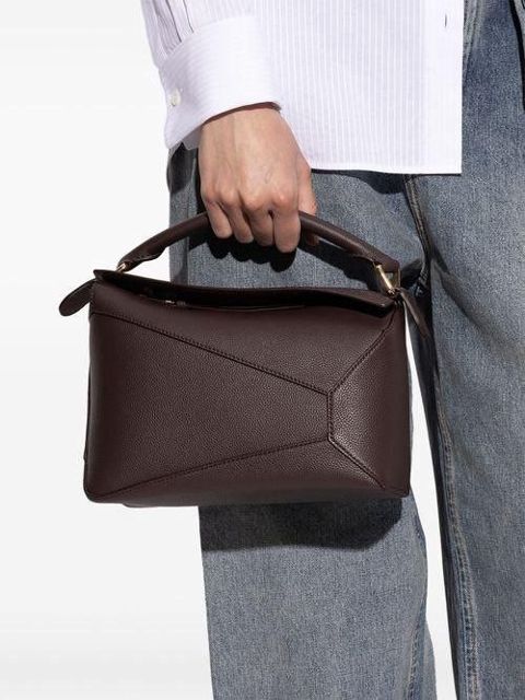 Kross-bodi çanta Loewe, qəhvəyi, təbii dəri, 24x16 sm — Bakı