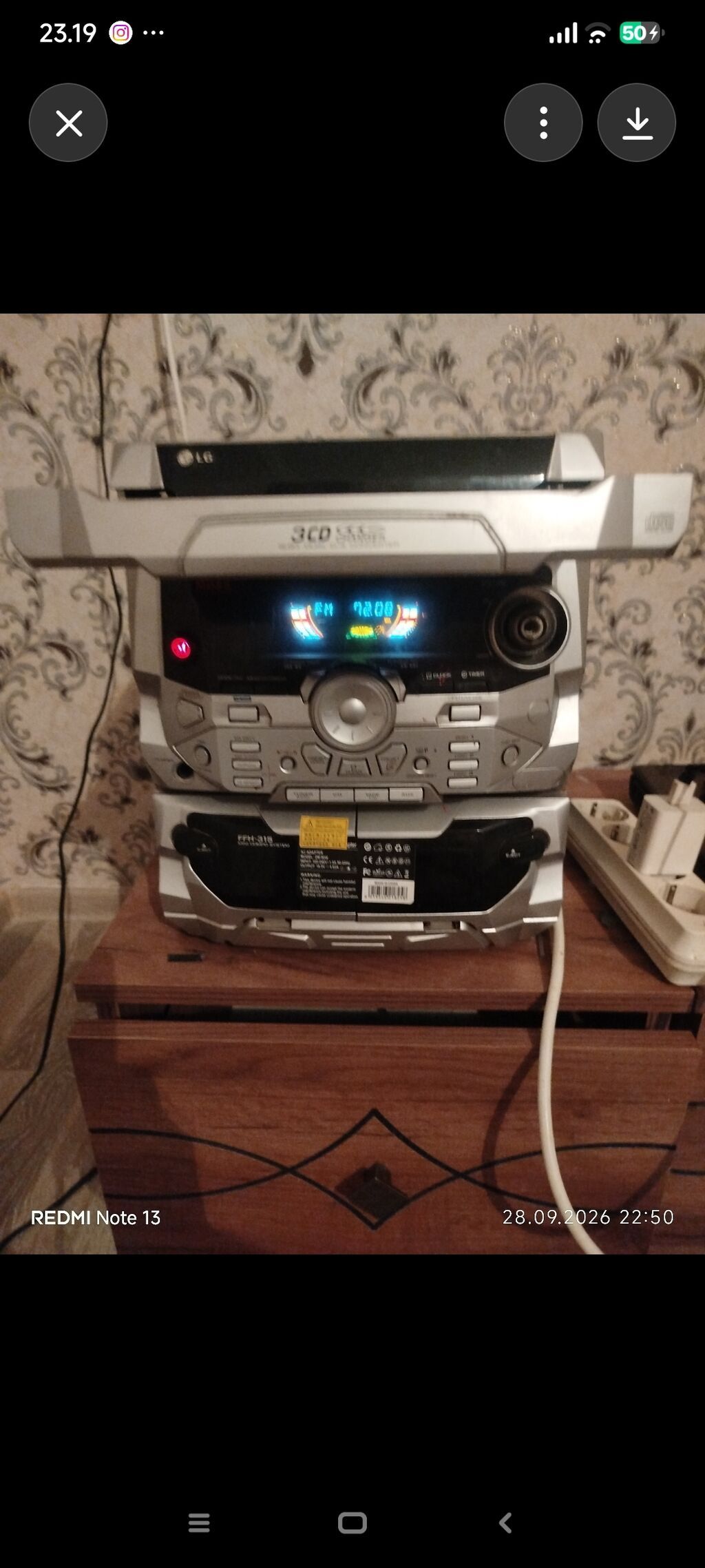 LG FFH-315 mini audio sistem - 3 CD changer: eyni vaxtda 3 disk — Akustik sistemlər, Mingəçevir (2)