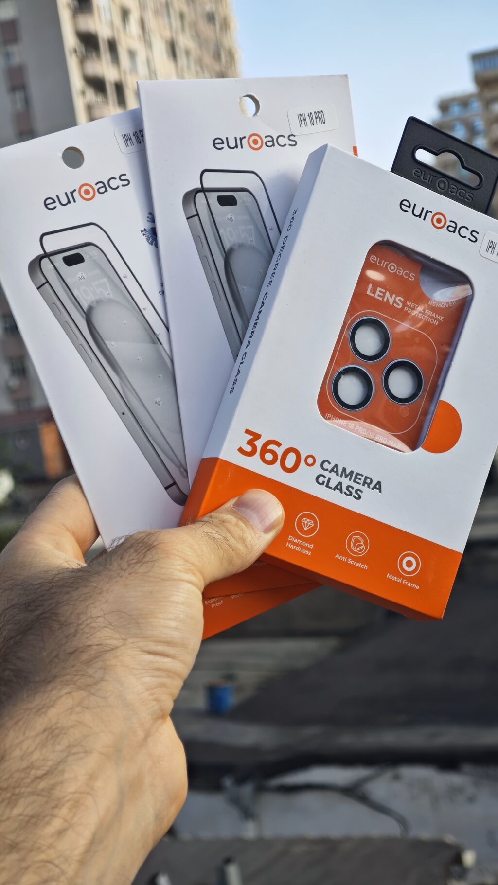 Euroacs iPhone 18 Pro/18 Pro Max üçün qoruyucu dəst Məhsul: - Euroacs — Qoruyucu plivelər, Bakı