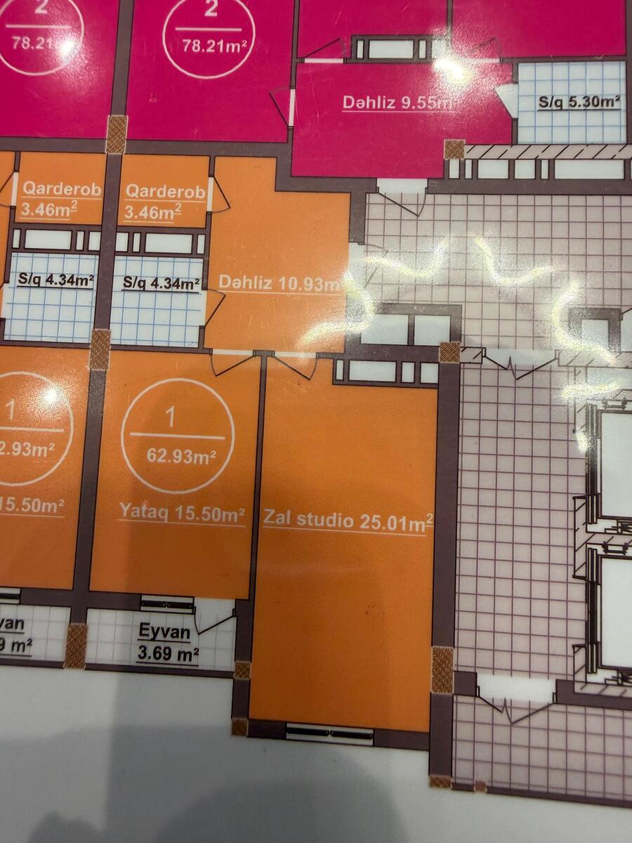 Satılır 1 otaqlı yeni tikili 63 m² — Mənzil, Bakı (2)