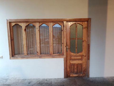 Taxta qapı və pəncərə bloku - Material: təbii ağac karkas - Tək — Qusar