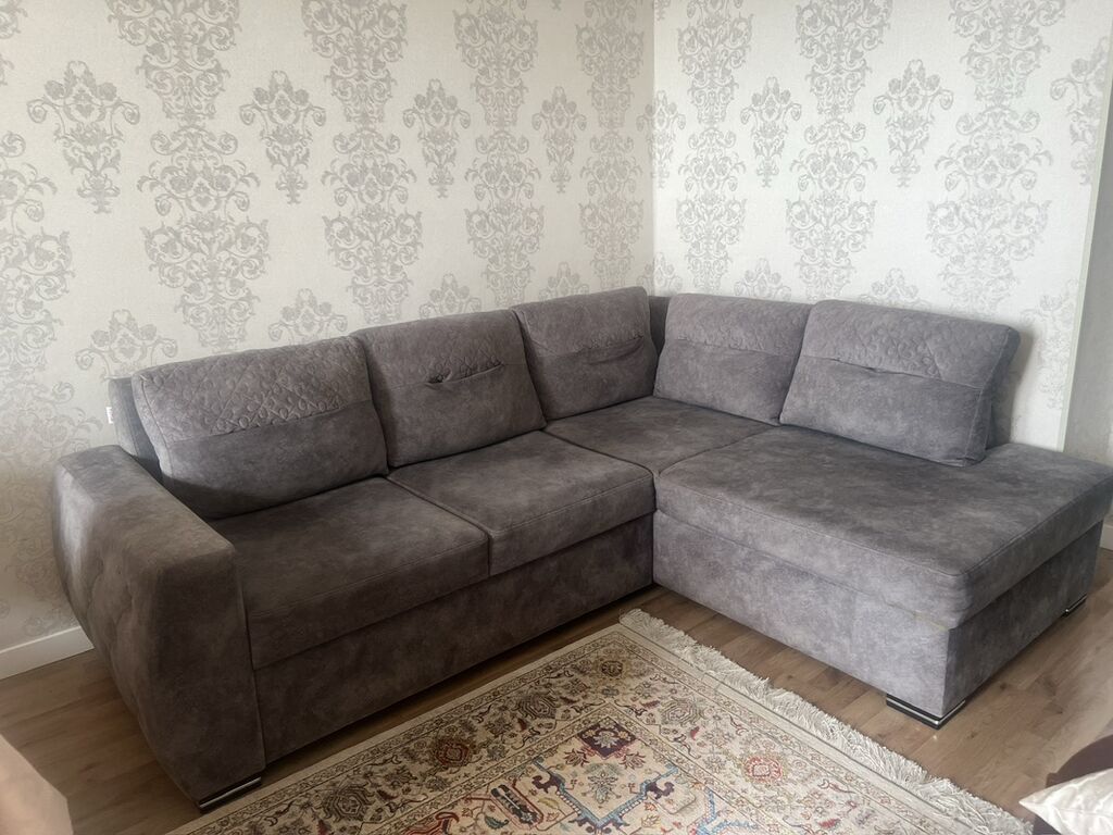 Məhsul: L‑şəkilli künc divan - Rəng: tünd boz (antrasit çalara — Divanlər, Bakı (4)
