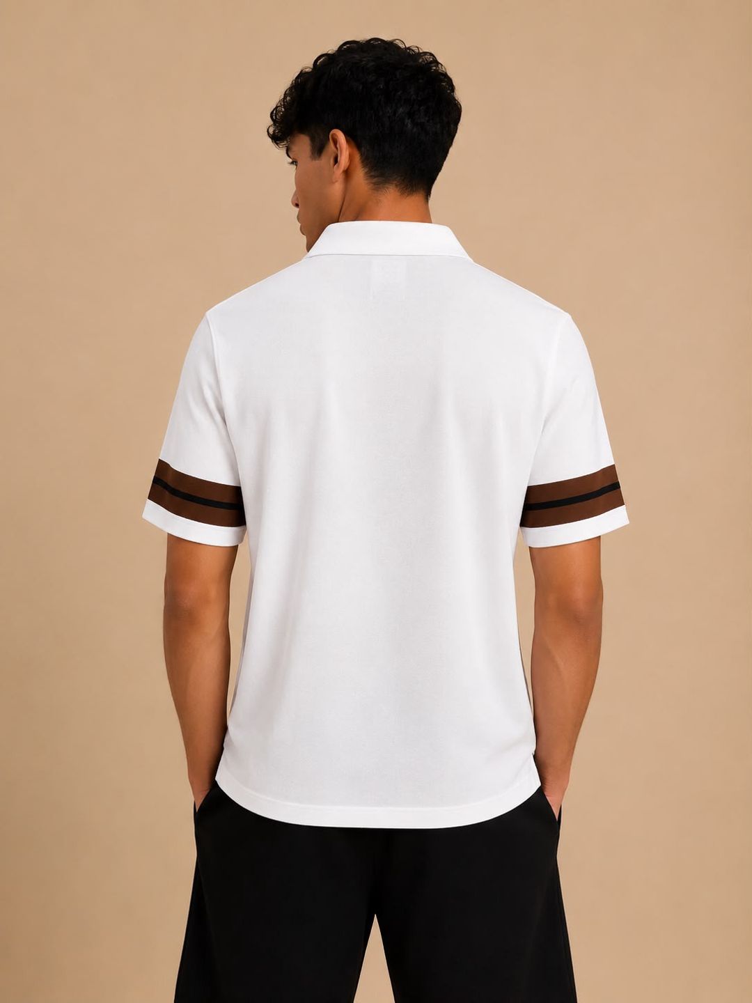 Qısaqollu polo kişilər üçün VC_2589180, pambıq, ağ, ölçü L — Mallar, Bakı (2)