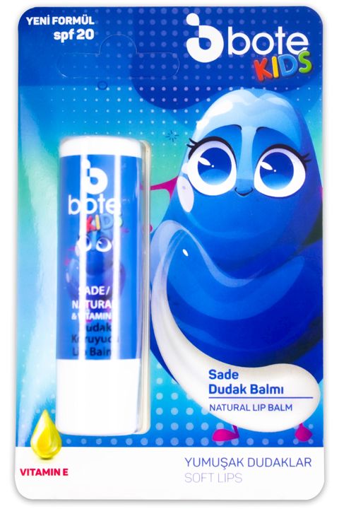 Uşaqlar üçün dodaq balzamı Bote Kids SPF20 Vitamin E Natural 5 q — Bakı