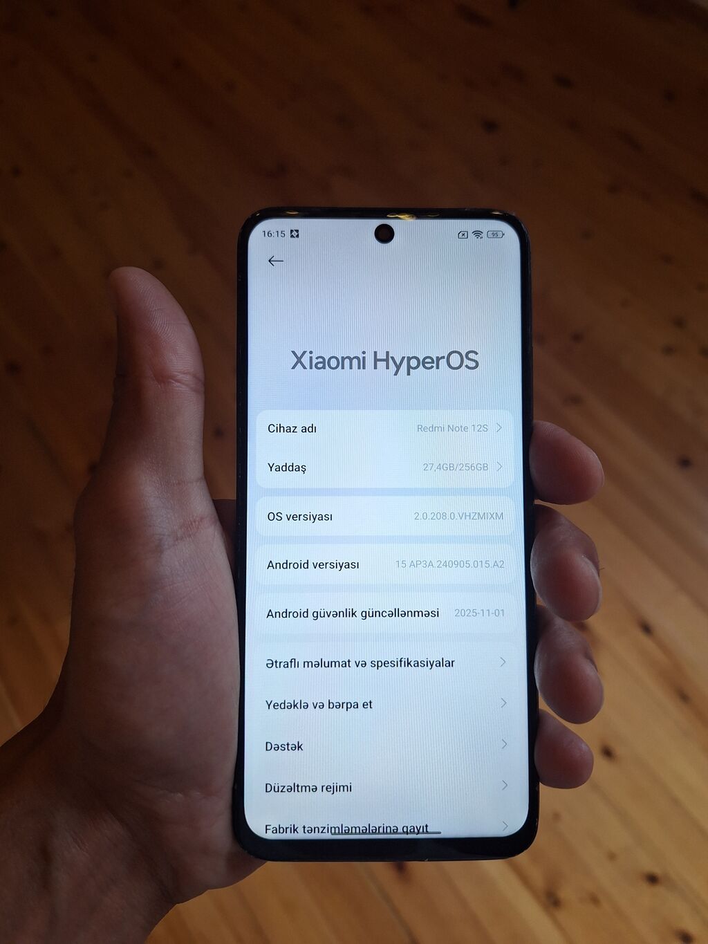 Redmi Note 12S, 256 GB, rəng - Qara, Barmaq izi — Xiaomi, Masazır
