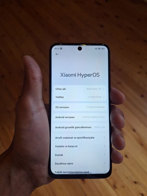Redmi Note 12S, 256 GB, rəng - Qara, Barmaq izi — Masazır