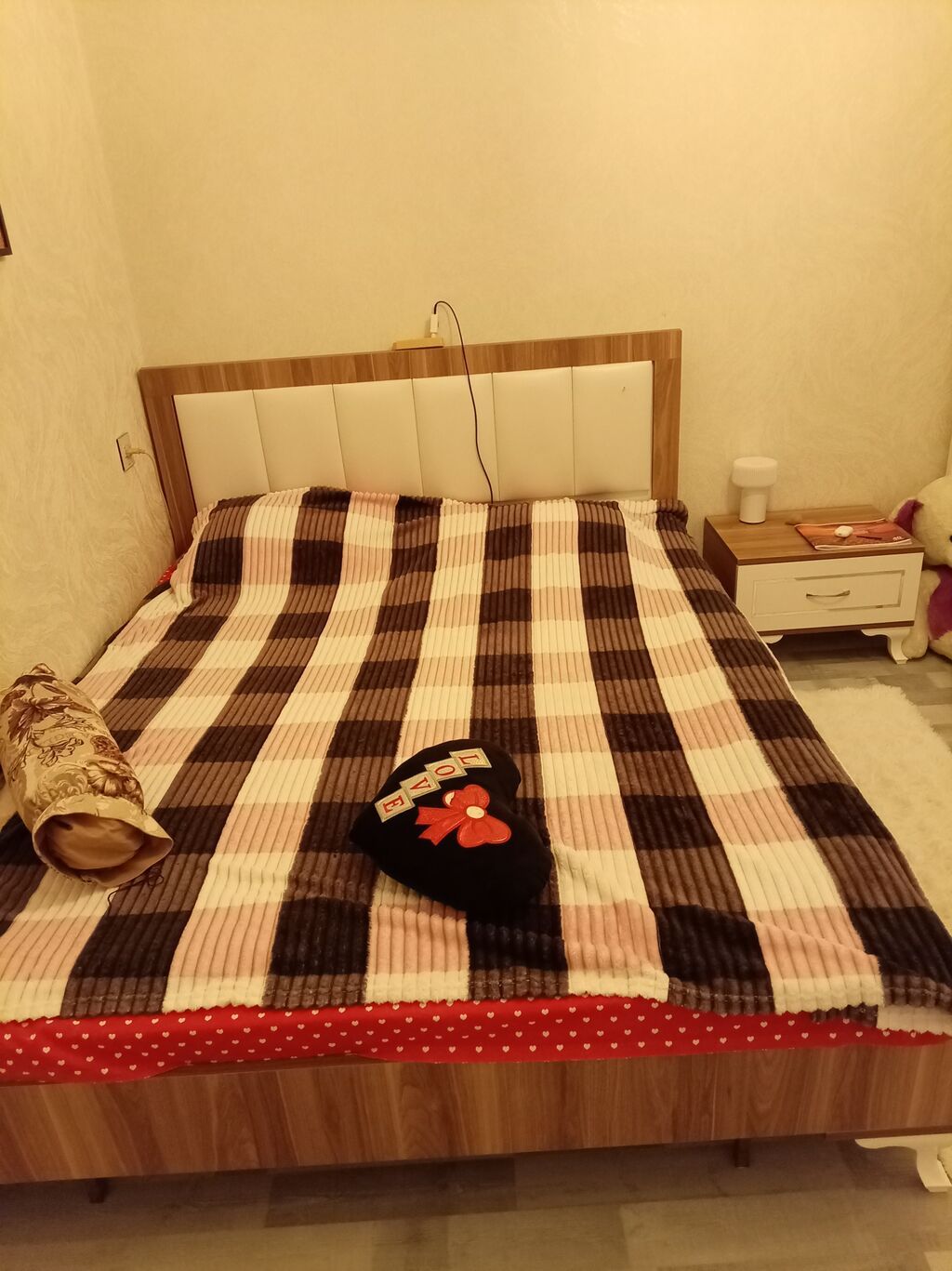 Spalni taxt iki neferlik iki dene tumba termo ve skaf — Yataq otağı mobilya dəstləri, Masazır (3)