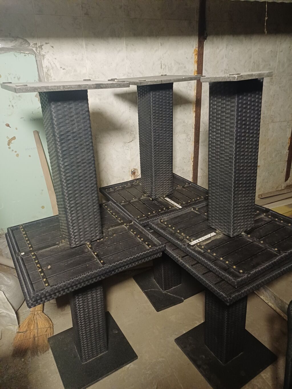 Rattan üslubunda bağ/kafe mebelləri dəsti - Material: hava şəraitinə — Mobilya dəstləri, Bakı (2)