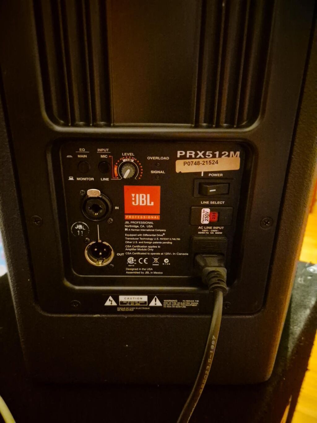 JBL PRX512M aktiv səsgücləndirici/monitor - Güc: Daxili gücləndirici — Dinamiklər və akustik sistemlər, Göyçay (3)